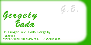 gergely bada business card